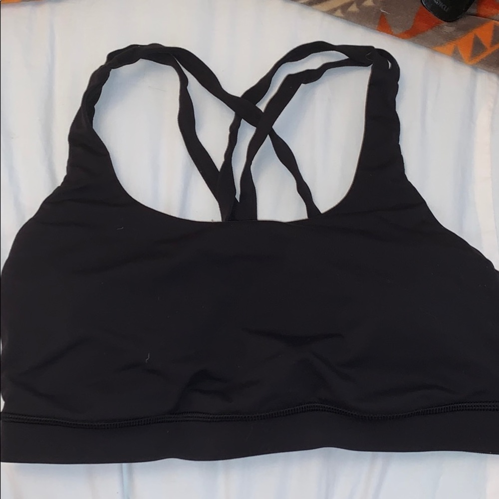black lululemon energy bra size 8